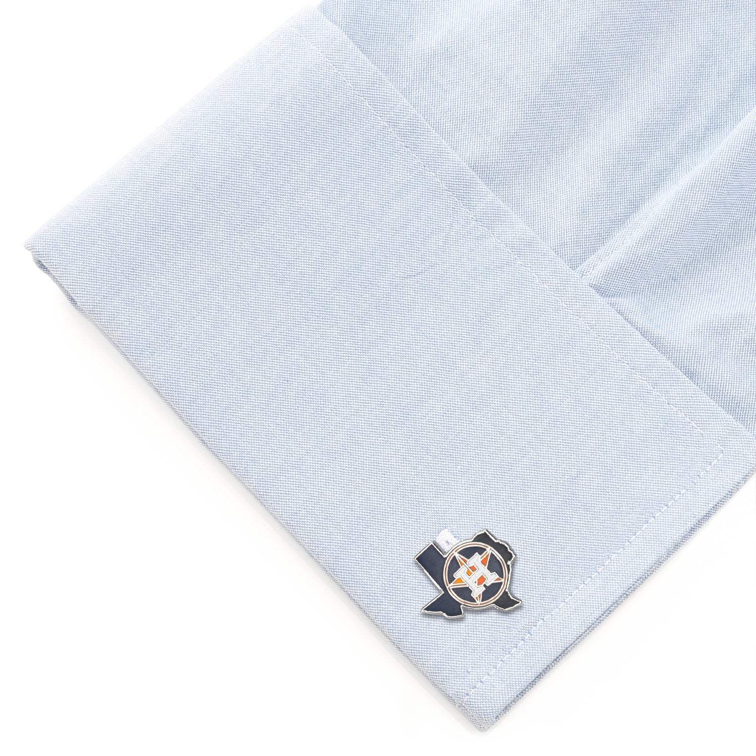MLB Houston Astros State Shaped Cufflinks - Cufflinks.com - Flyclothing LLC