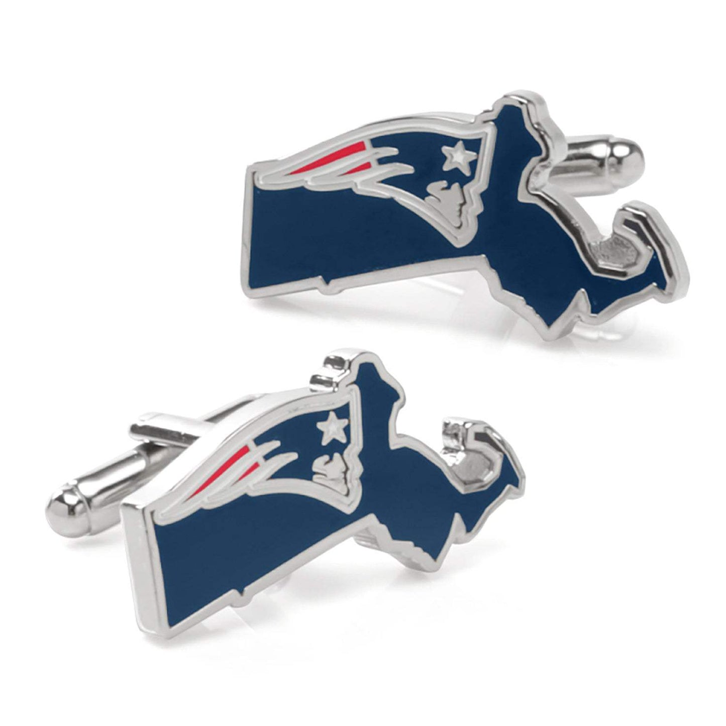 NFL New England Patriots State Shaped Cufflinks - Cufflinks.com - Flyclothing LLC