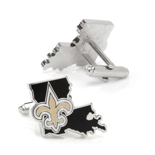 NFL New Orleans Saints State Shaped Cufflinks - Cufflinks.com - Flyclothing LLC
