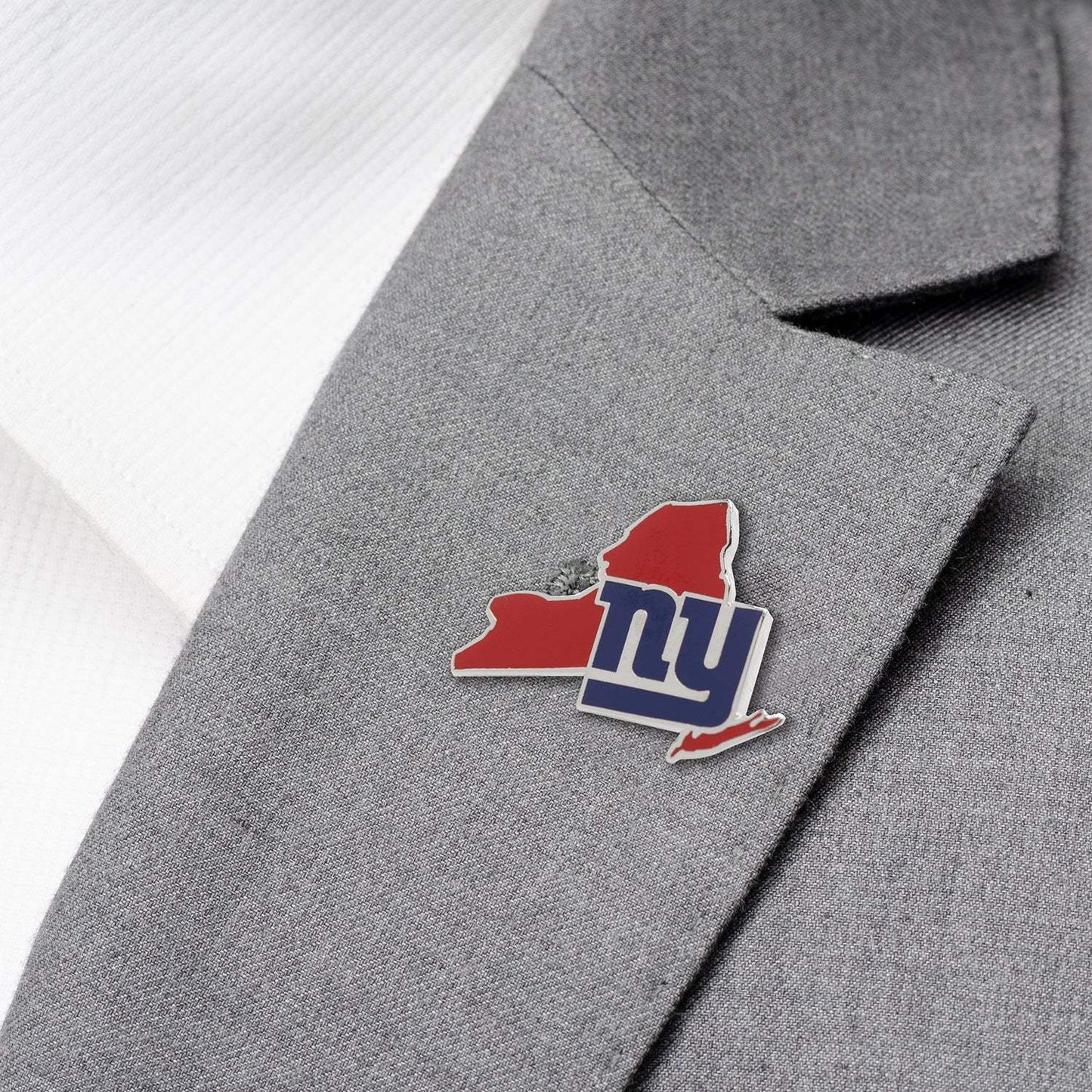 NFL New York Giants State Shaped Lapel Pin - Cufflinks.com - Flyclothing LLC