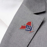 NFL New York Giants State Shaped Lapel Pin - Cufflinks.com - Flyclothing LLC