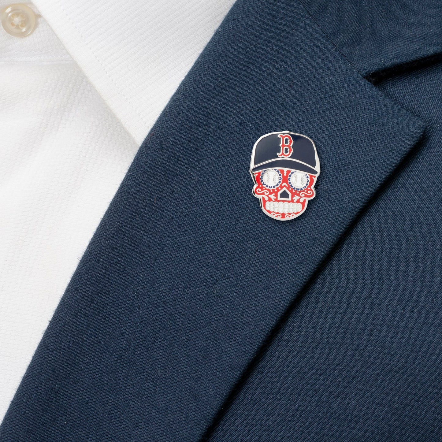 MLB Boston Red Sox Sugar Skull Lapel Pin - Cufflinks.com - Flyclothing LLC