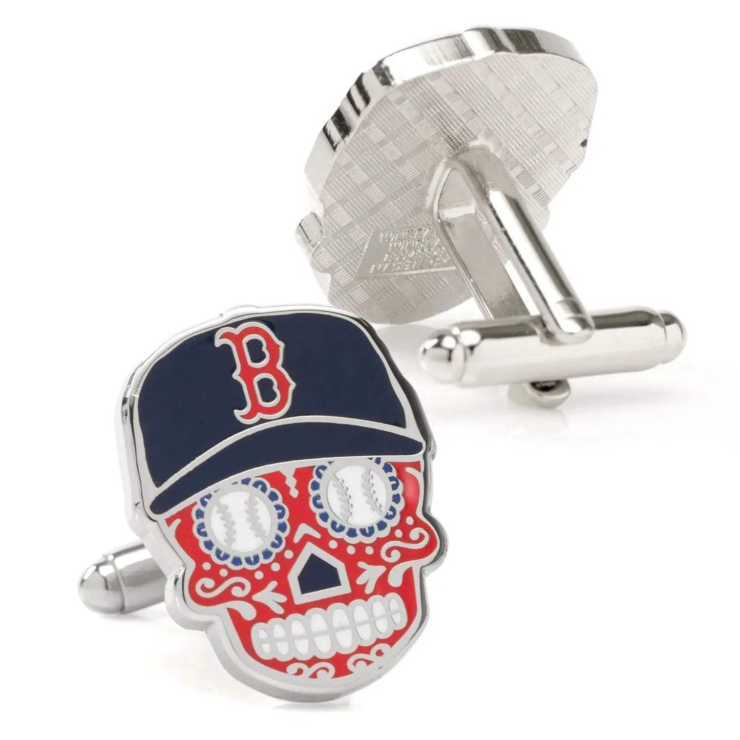 MLB Boston Red Sox Sugar Skull Cufflinks - Cufflinks.com - Flyclothing LLC