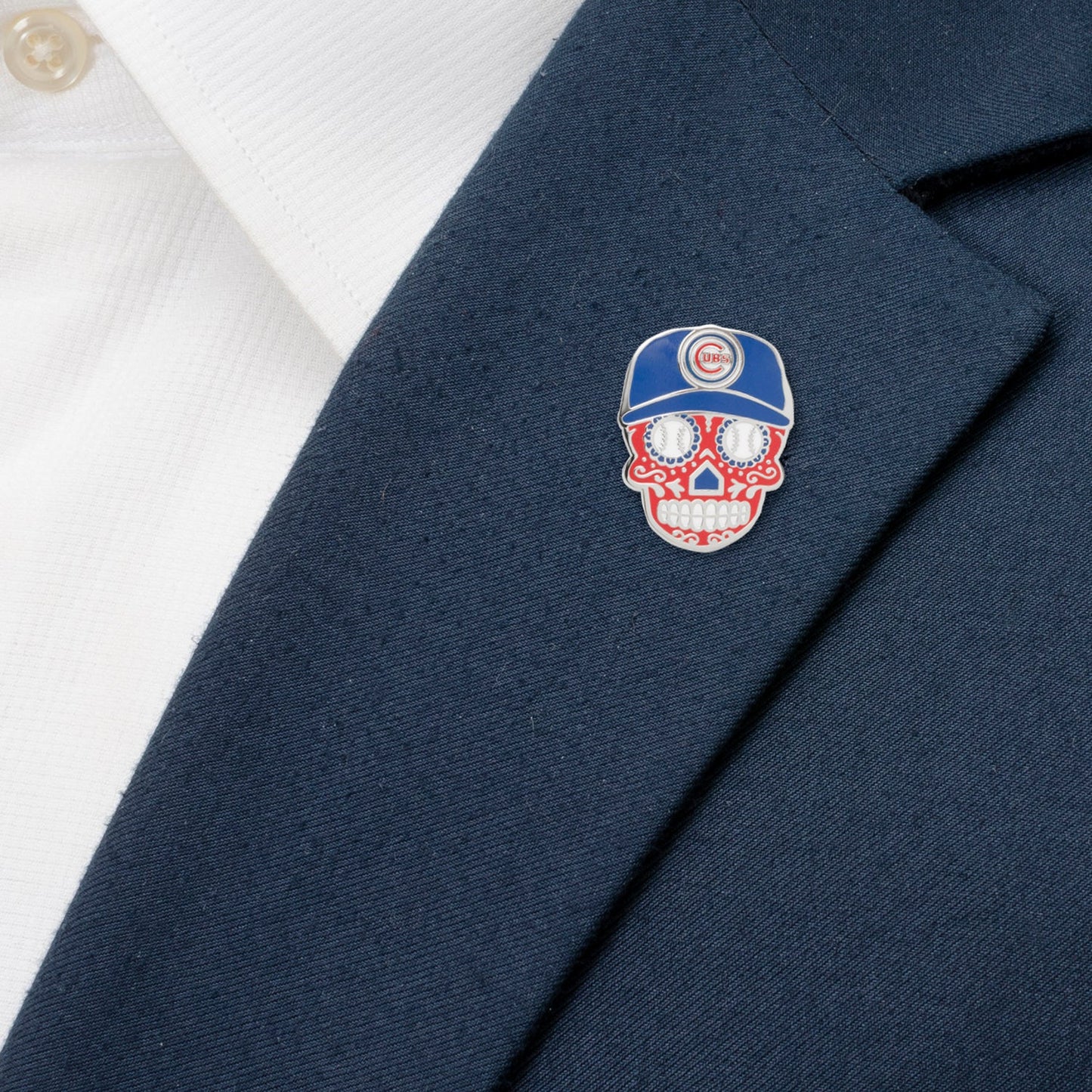 MLB Chicago Cubs Sugar Skull Lapel Pin - Cufflinks.com - Flyclothing LLC