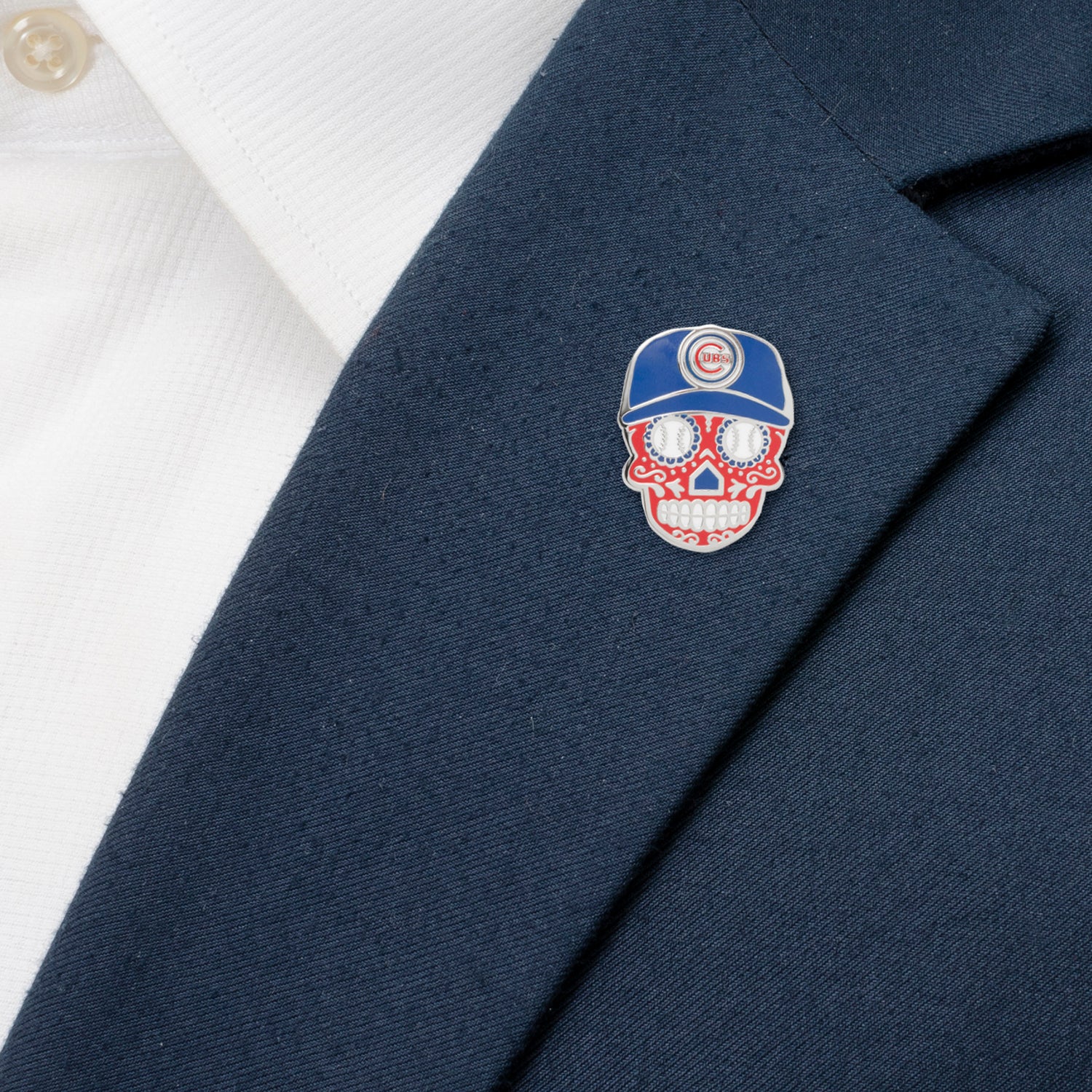 MLB Chicago Cubs Sugar Skull Lapel Pin - Cufflinks.com - Flyclothing LLC