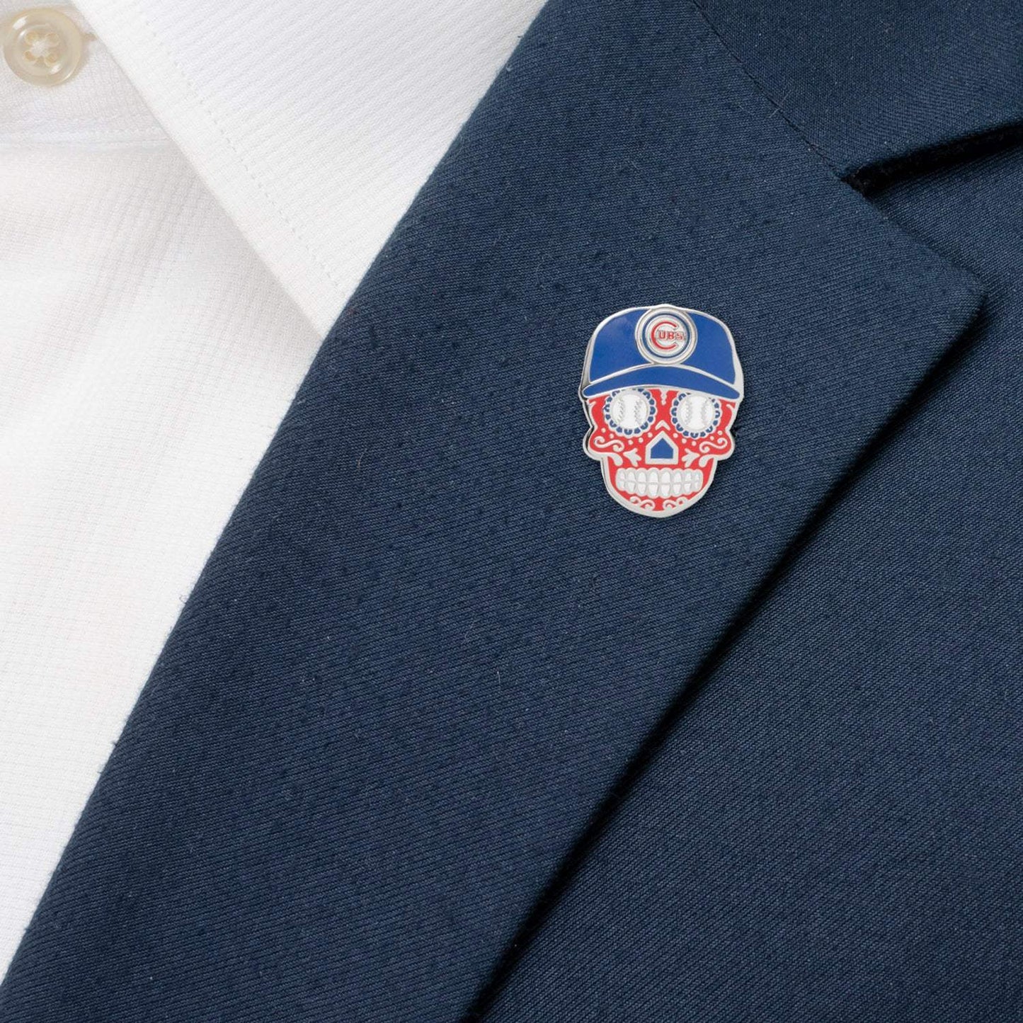 MLB Chicago Cubs Sugar Skull Lapel Pin - Cufflinks.com - Flyclothing LLC