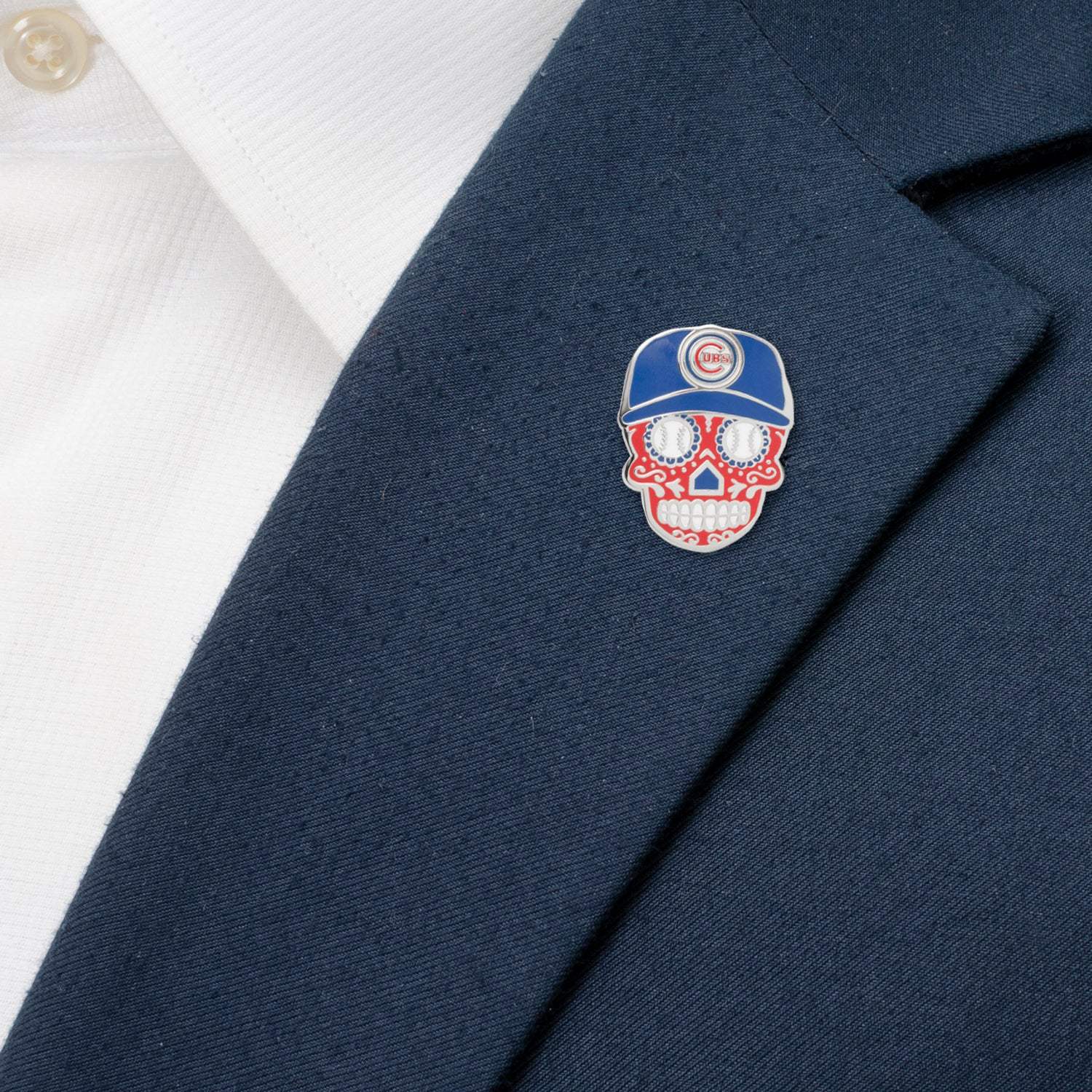 MLB Chicago Cubs Sugar Skull Lapel Pin - Cufflinks.com - Flyclothing LLC