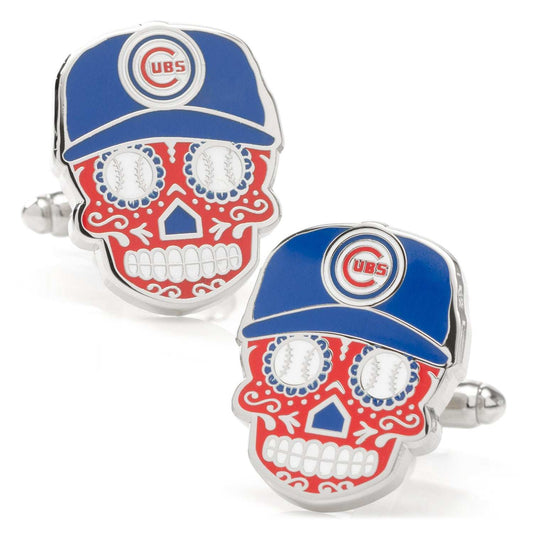 MLB Chicago Cubs Sugar Skull Cufflinks - Cufflinks.com - Flyclothing LLC