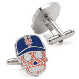 MLB New York Mets Sugar Skull Cufflinks - Cufflinks.com - Flyclothing LLC