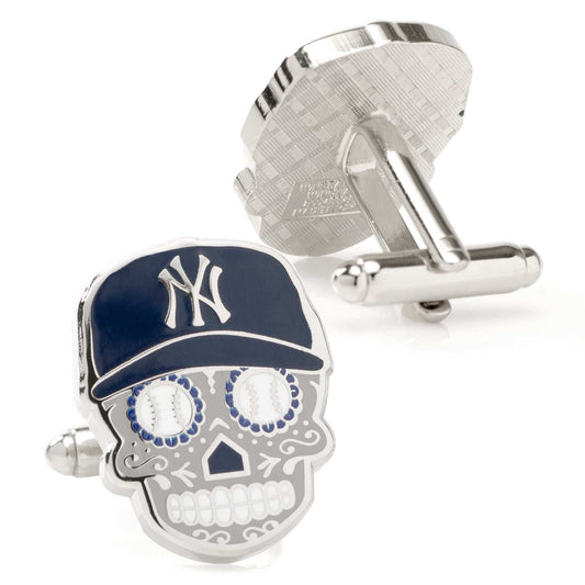 MLB New York Yankees Sugar Skull Cufflinks - Cufflinks.com - Flyclothing LLC