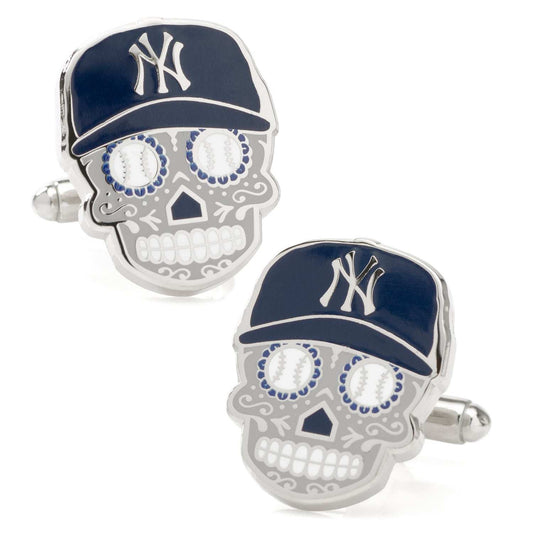 MLB New York Yankees Sugar Skull Cufflinks - Cufflinks.com - Flyclothing LLC