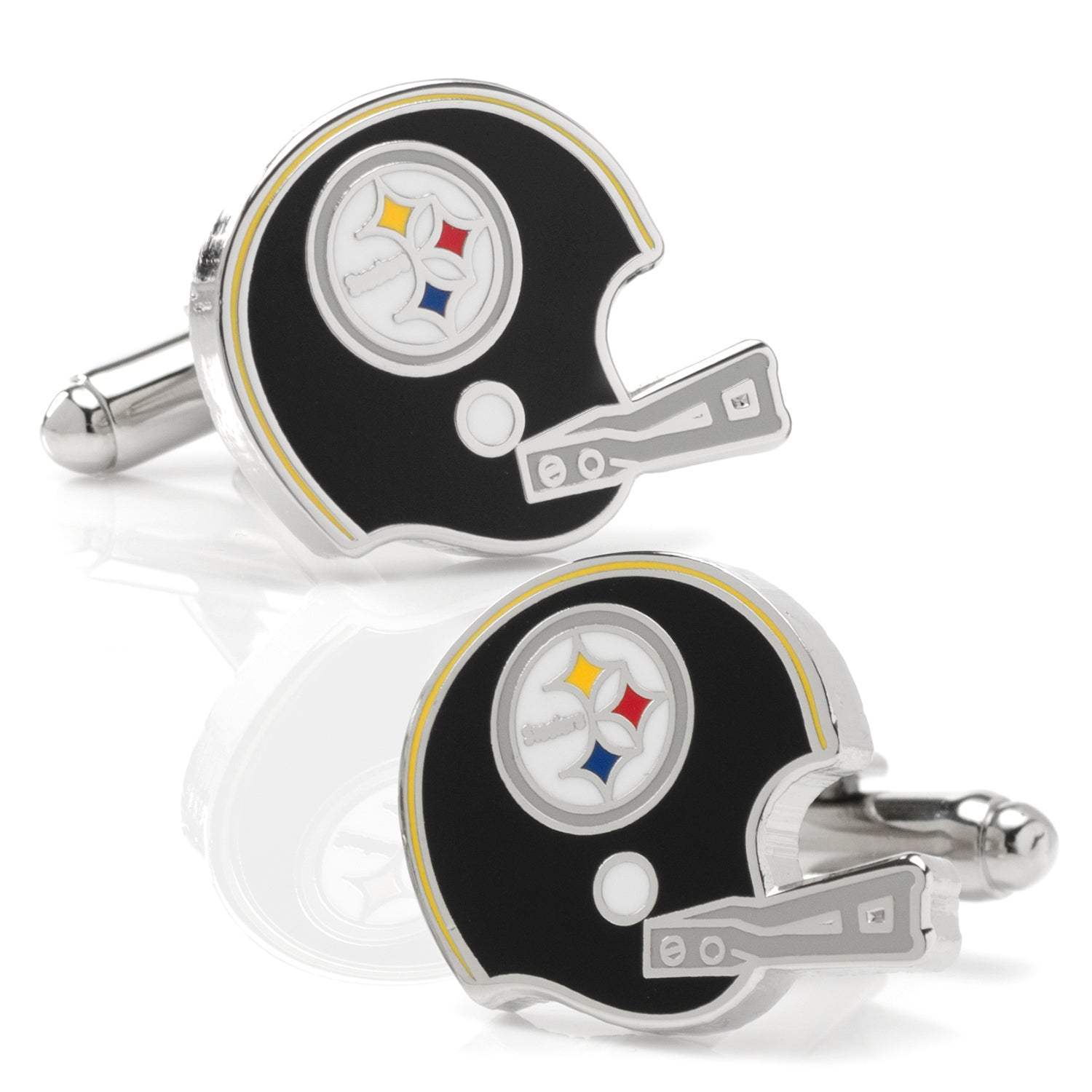 NFL Pittsburgh Steelers Retro Helmet Cufflinks - Cufflinks.com - Flyclothing LLC