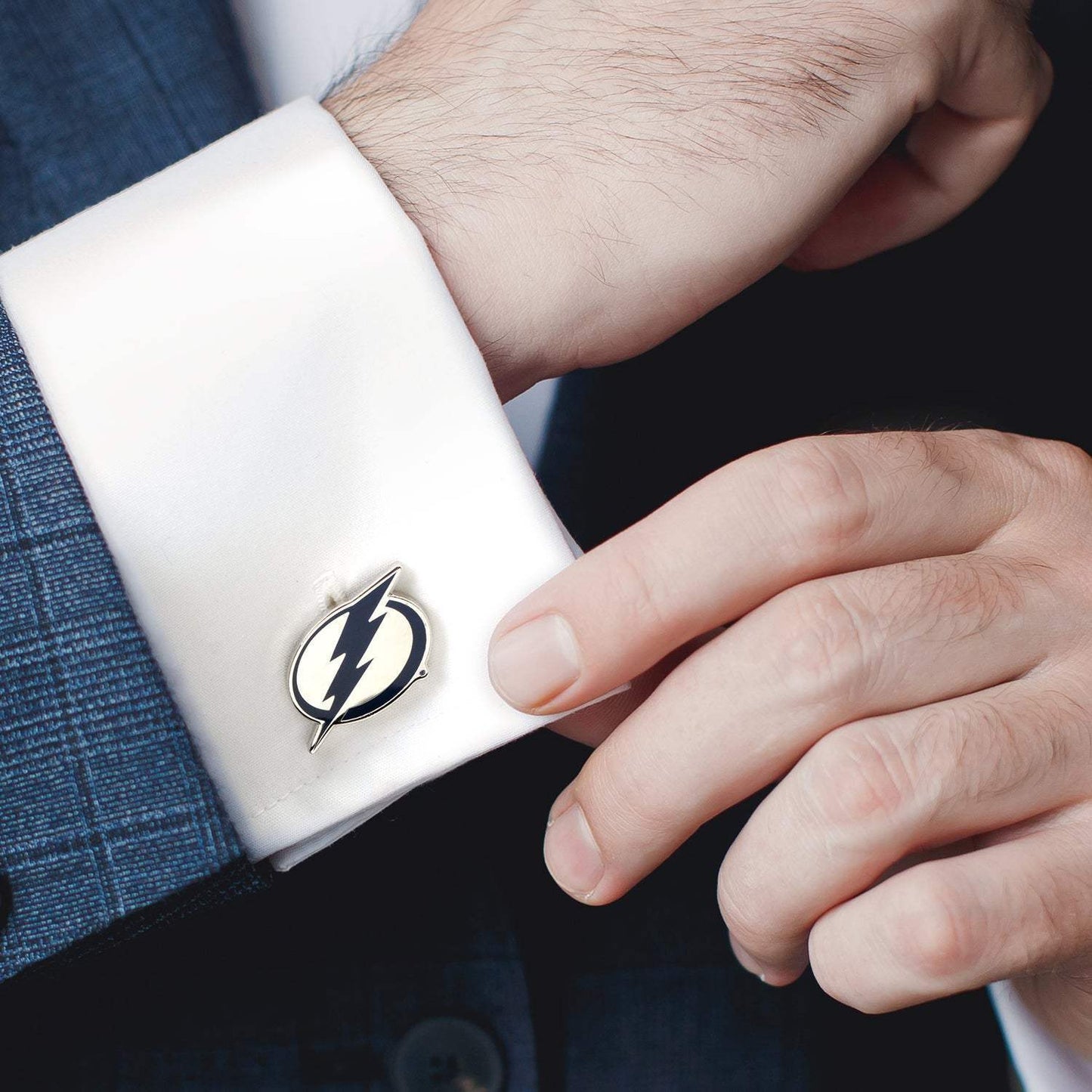 NHL Tampa Bay Lightning Cufflinks - Cufflinks.com - Flyclothing LLC