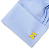 NCAA University of Michigan Cufflinks and Tie Bar Gift Set - Cufflinks.com - Flyclothing LLC