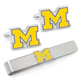 NCAA University of Michigan Cufflinks and Tie Bar Gift Set - Cufflinks.com - Flyclothing LLC