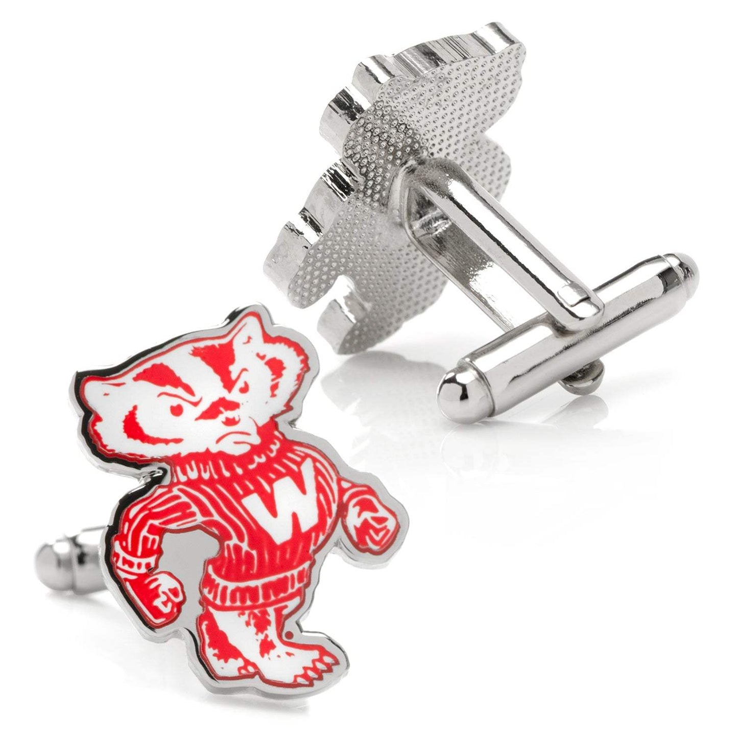 NCAA University of Wisconsin Badgers Throwback Cufflinks - Cufflinks.com - Flyclothing LLC
