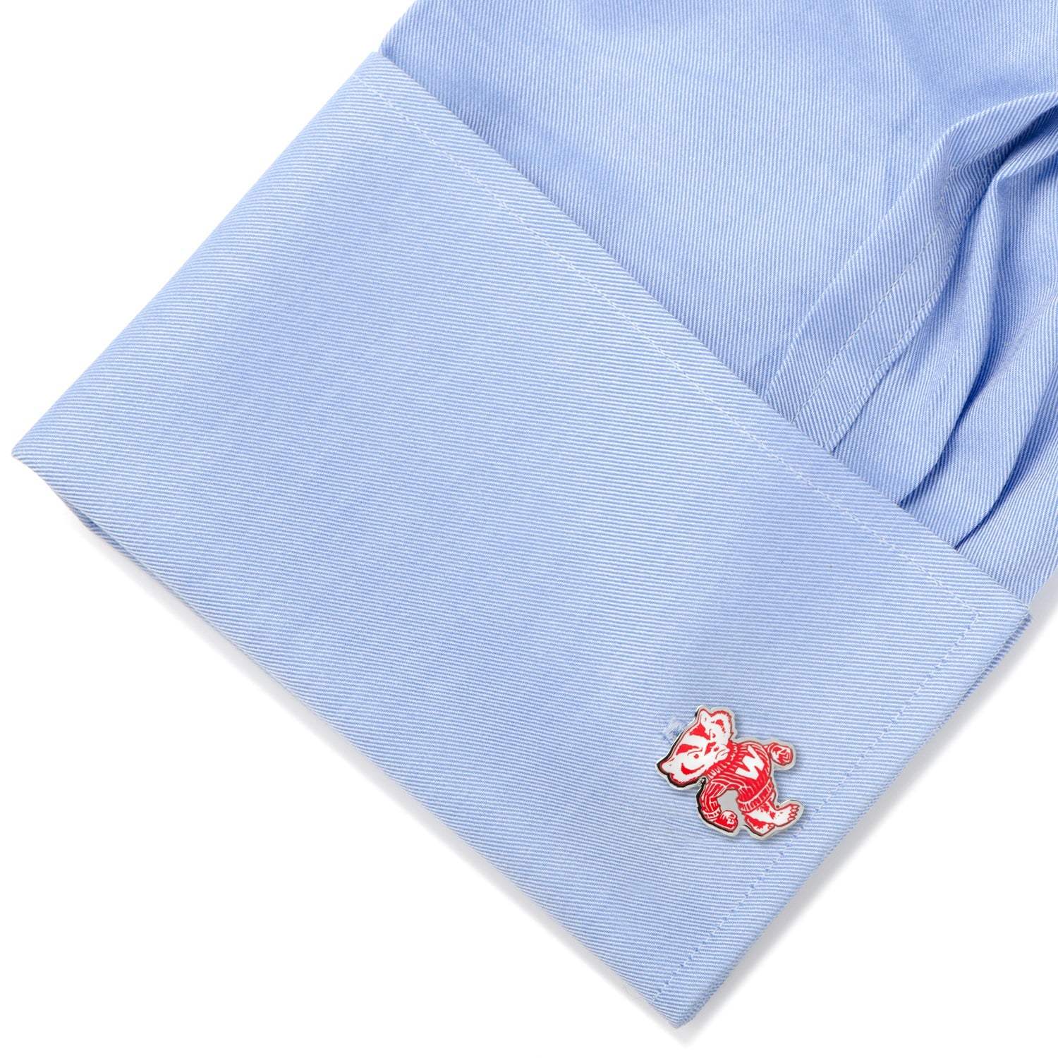 NCAA University of Wisconsin Badgers Throwback Cufflinks - Cufflinks.com - Flyclothing LLC