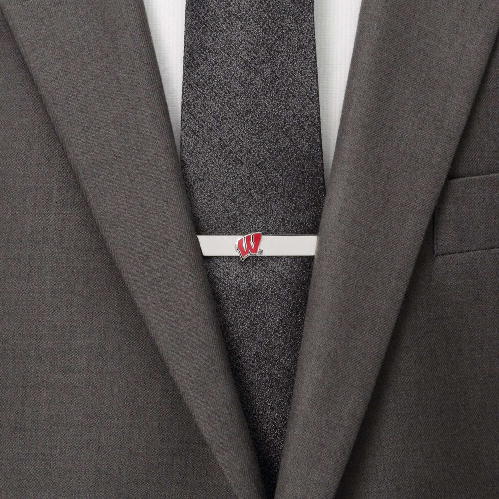 NCAA University of Wisconsin Badgers Cufflinks and Tie Bar Set - Cufflinks.com - Flyclothing LLC