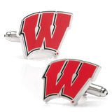 NCAA University of Wisconsin Badgers Cufflinks and Tie Bar Set - Cufflinks.com - Flyclothing LLC