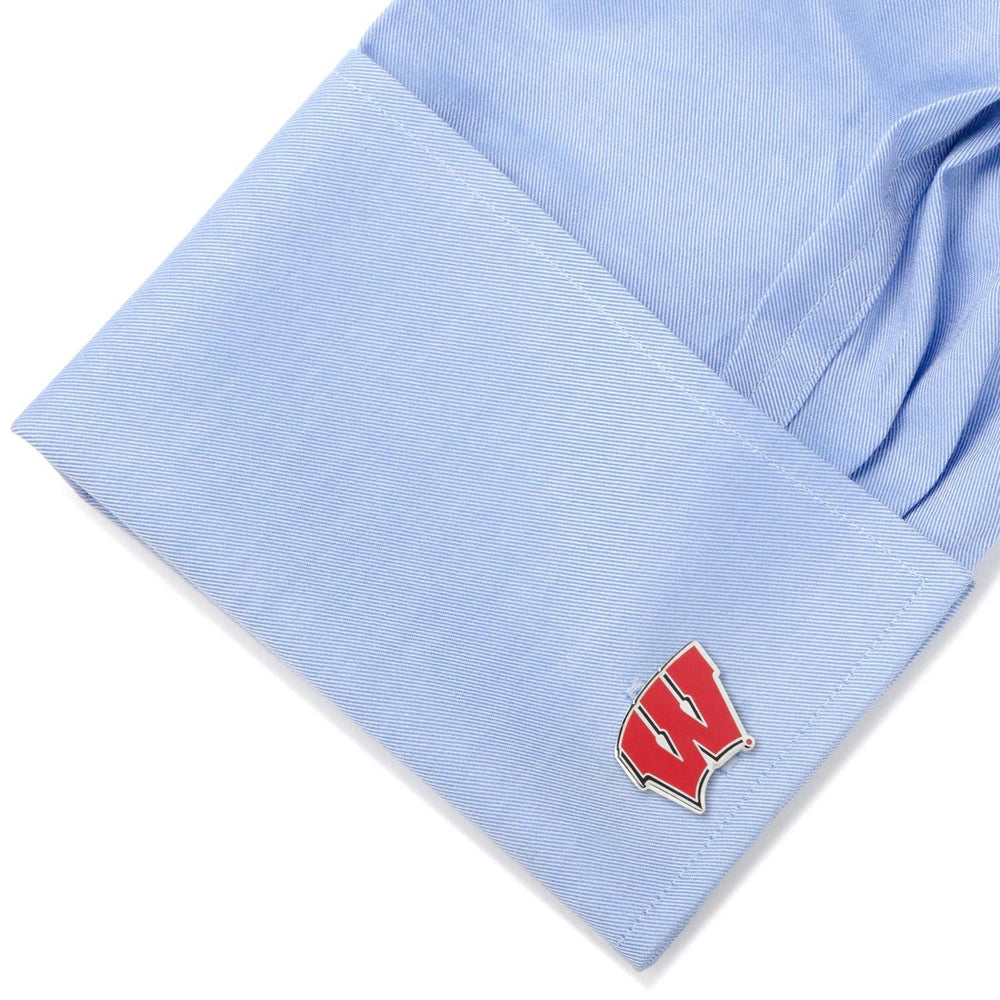 NCAA University of Wisconsin Badgers Cufflinks and Tie Bar Set - Cufflinks.com - Flyclothing LLC