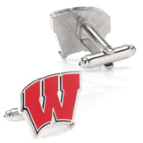 NCAA University of Wisconsin Badgers Cufflinks and Tie Bar Set - Cufflinks.com - Flyclothing LLC