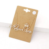 CZ Melanin Queen Message Pendant Necklace - Madeline Love - Flyclothing LLC