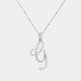 -G- CZ Initial Monogram Pendant Necklace - Madeline Love - Flyclothing LLC