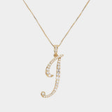 -I- CZ Initial Monogram Pendant Necklace - Madeline Love - Flyclothing LLC