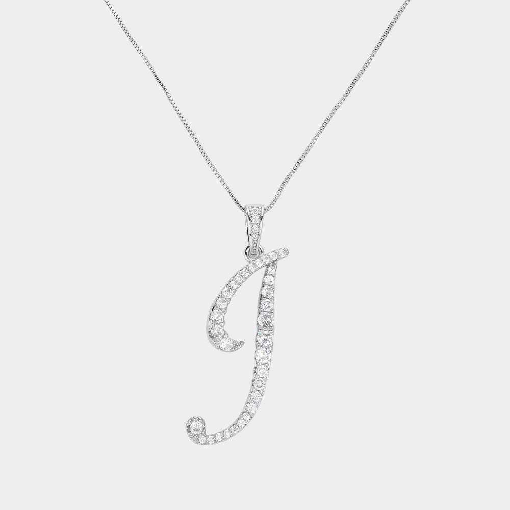 -I- CZ Initial Monogram Pendant Necklace - Madeline Love - Flyclothing LLC