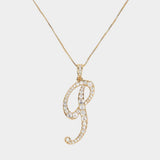-P- CZ Initial Monogram Pendant Necklace - Madeline Love - Flyclothing LLC