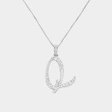 -Q- CZ Initial Monogram Pendant Necklace - Madeline Love - Flyclothing LLC