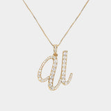 -U- CZ Initial Monogram Pendant Necklace - Madeline Love - Flyclothing LLC