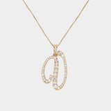 -V- CZ Initial Monogram Pendant Necklace - Madeline Love - Flyclothing LLC