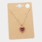 CZ Heart Pendant Necklace - Madeline Love - Flyclothing LLC