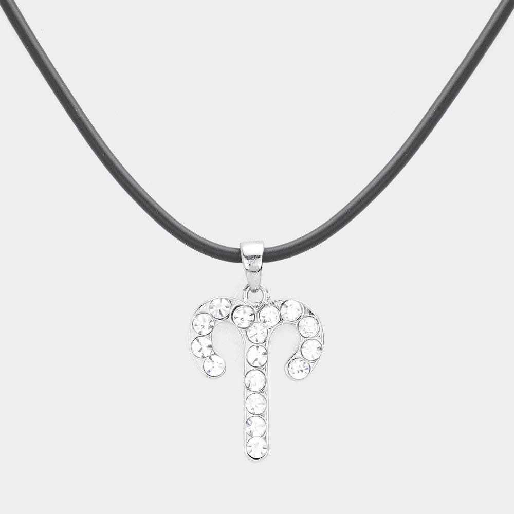Aries - Stone Embellished Zodiac Pendant Necklace - Madeline Love - Flyclothing LLC