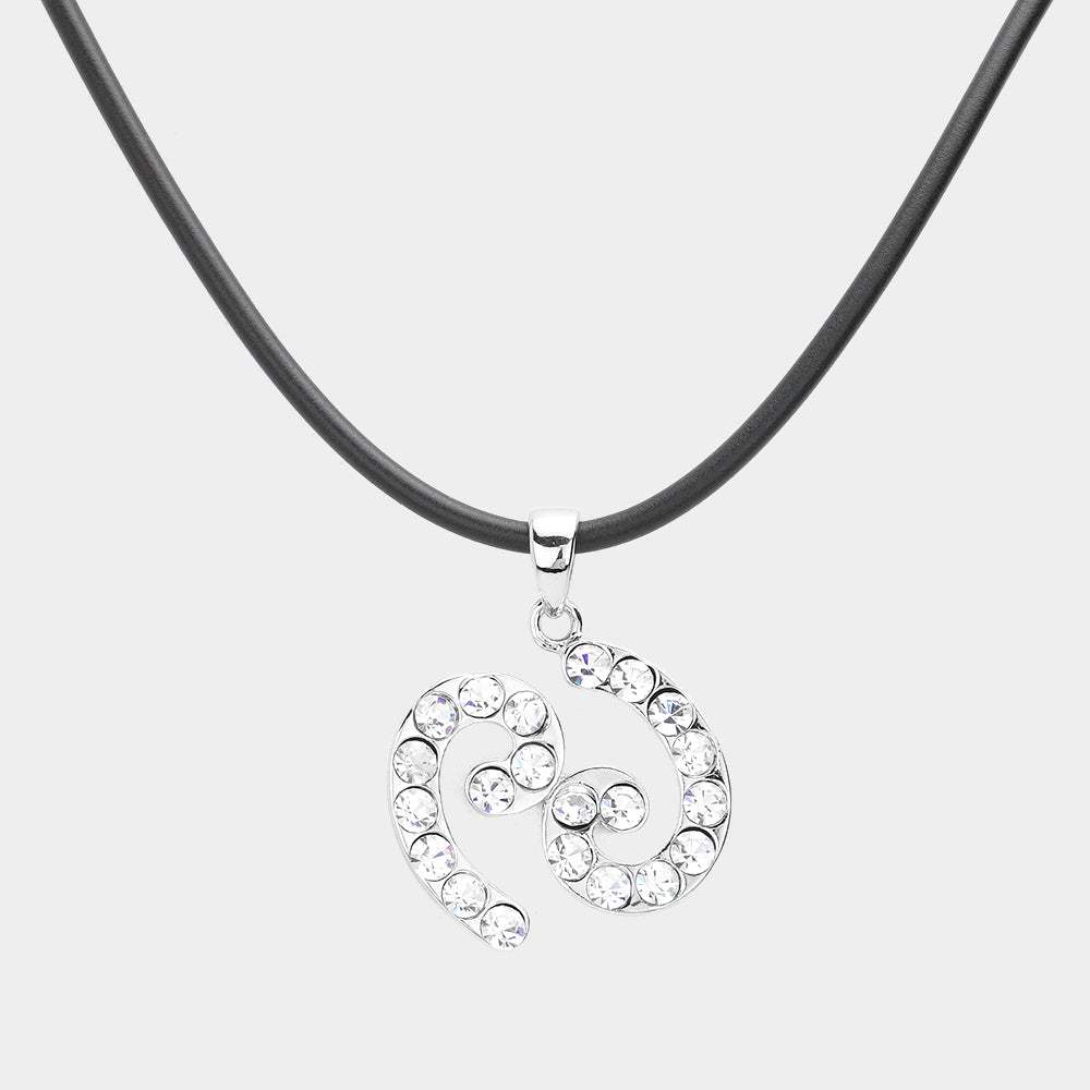 Cancer - Stone Embellished Zodiac Pendant Necklace - Madeline Love - Flyclothing LLC