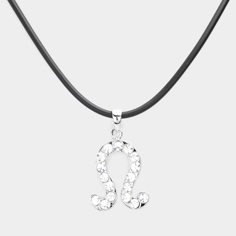 Leo - Stone Embellished Zodiac Pendant Necklace - Madeline Love - Flyclothing LLC