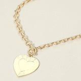 Heart Pendant Chunky Chain Toggle Necklace - Madeline Love - Flyclothing LLC