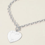 Heart Pendant Chunky Chain Toggle Necklace - Madeline Love - Flyclothing LLC