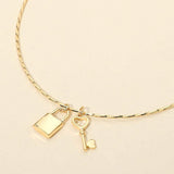 Padlock Key Pendant Necklace - Madeline Love - Flyclothing LLC