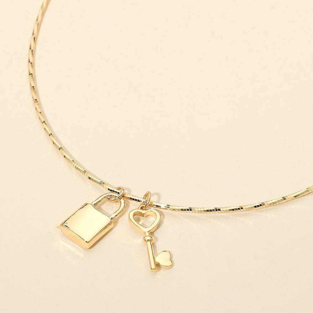 Padlock Key Pendant Necklace - Madeline Love - Flyclothing LLC