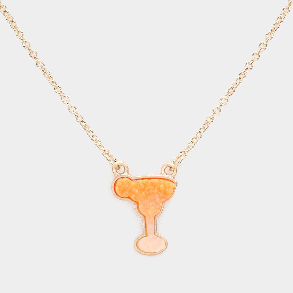 Druzy Cocktail Pendant Necklace - Madeline Love - Flyclothing LLC