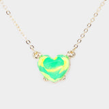 Heart Stone Pendant Necklace - Madeline Love - Flyclothing LLC