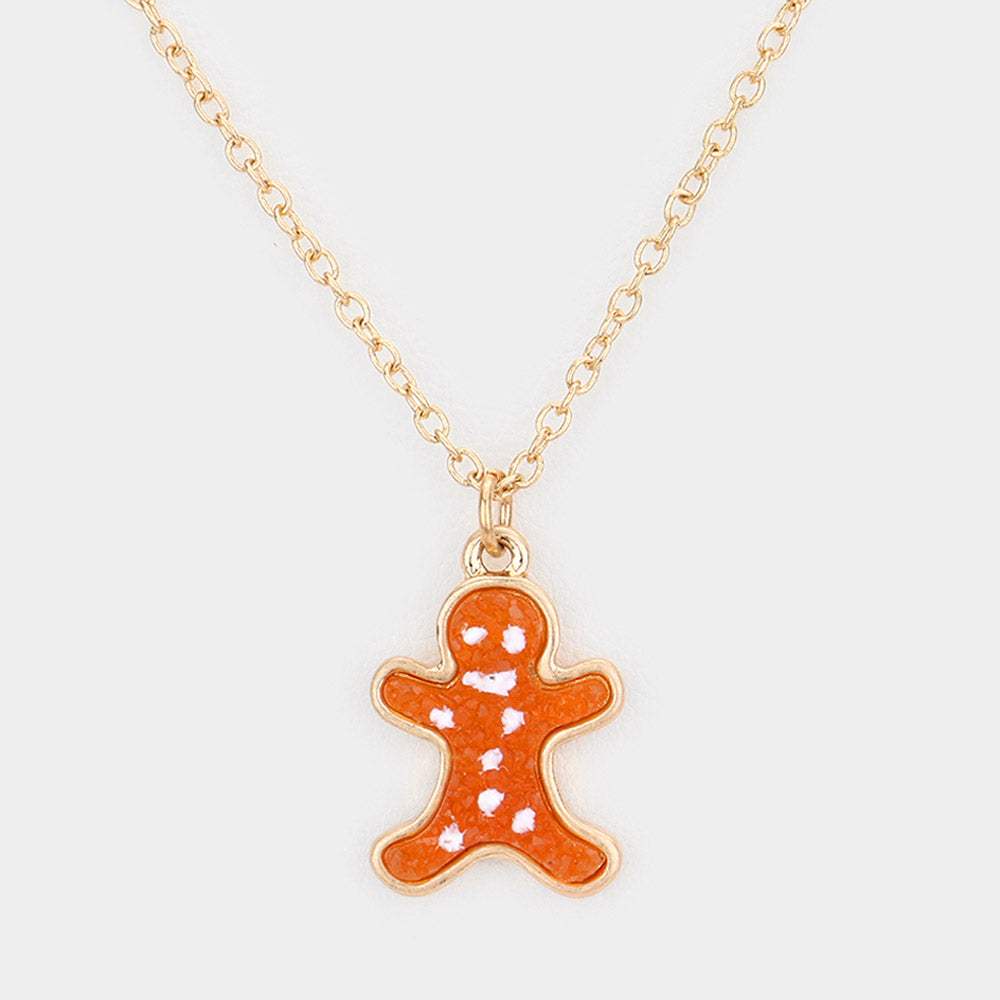 Gingerbread Man Pendant Necklace - Madeline Love - Flyclothing LLC