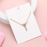Rhinestone Embellished Cocktail Pendant Necklace - Madeline Love - Flyclothing LLC