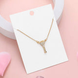 Rhinestone Embellished Cocktail Pendant Necklace - Madeline Love - Flyclothing LLC
