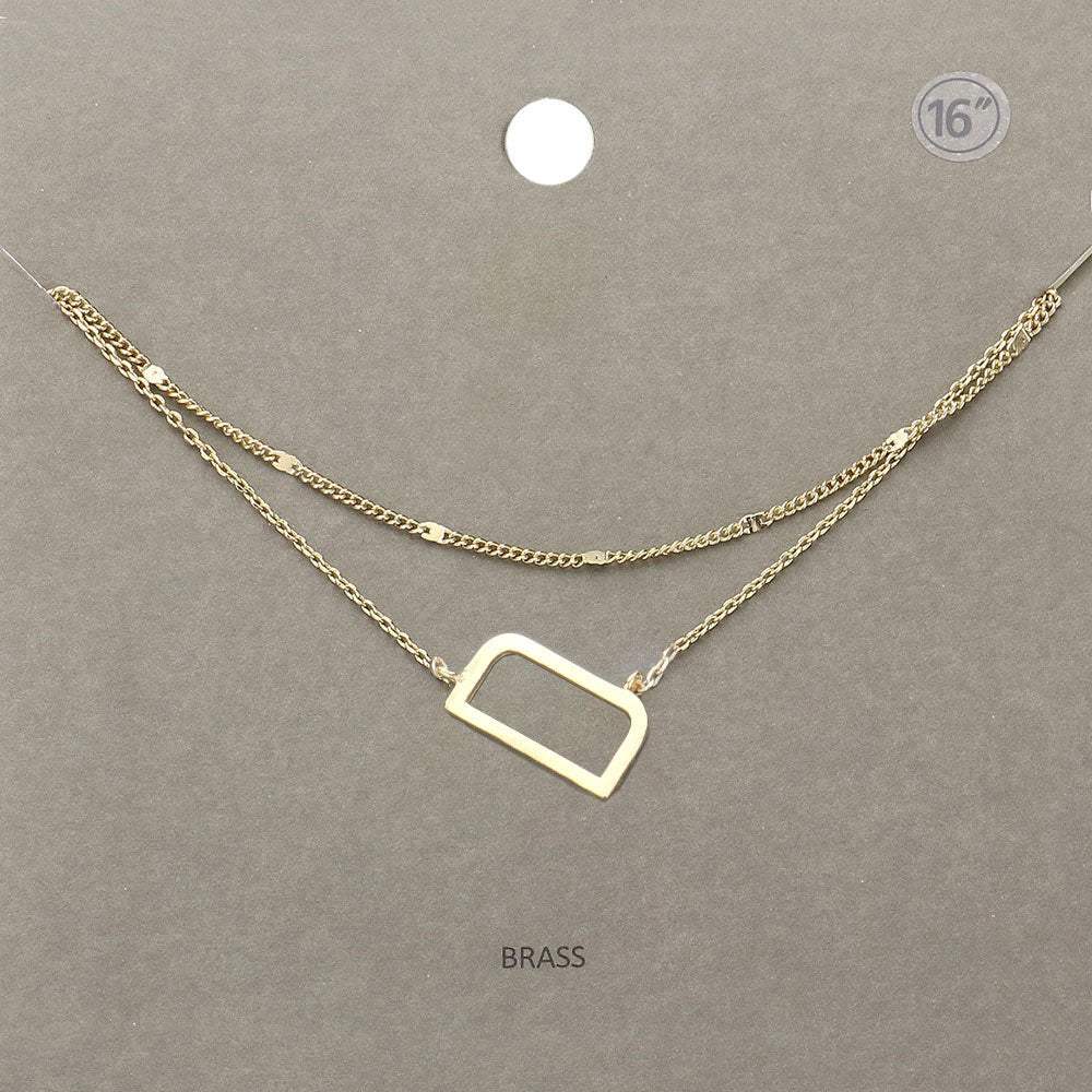 -D- Initial Monogram Brass Metal Necklace - Madeline Love - Flyclothing LLC
