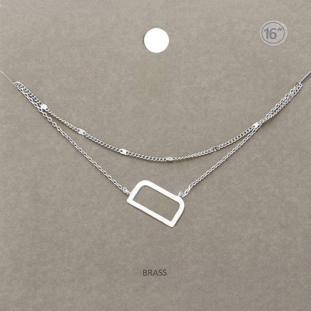 -D- Initial Monogram Brass Metal Necklace - Madeline Love - Flyclothing LLC
