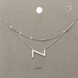 -Z- Initial Monogram Brass Metal Necklace - Madeline Love - Flyclothing LLC