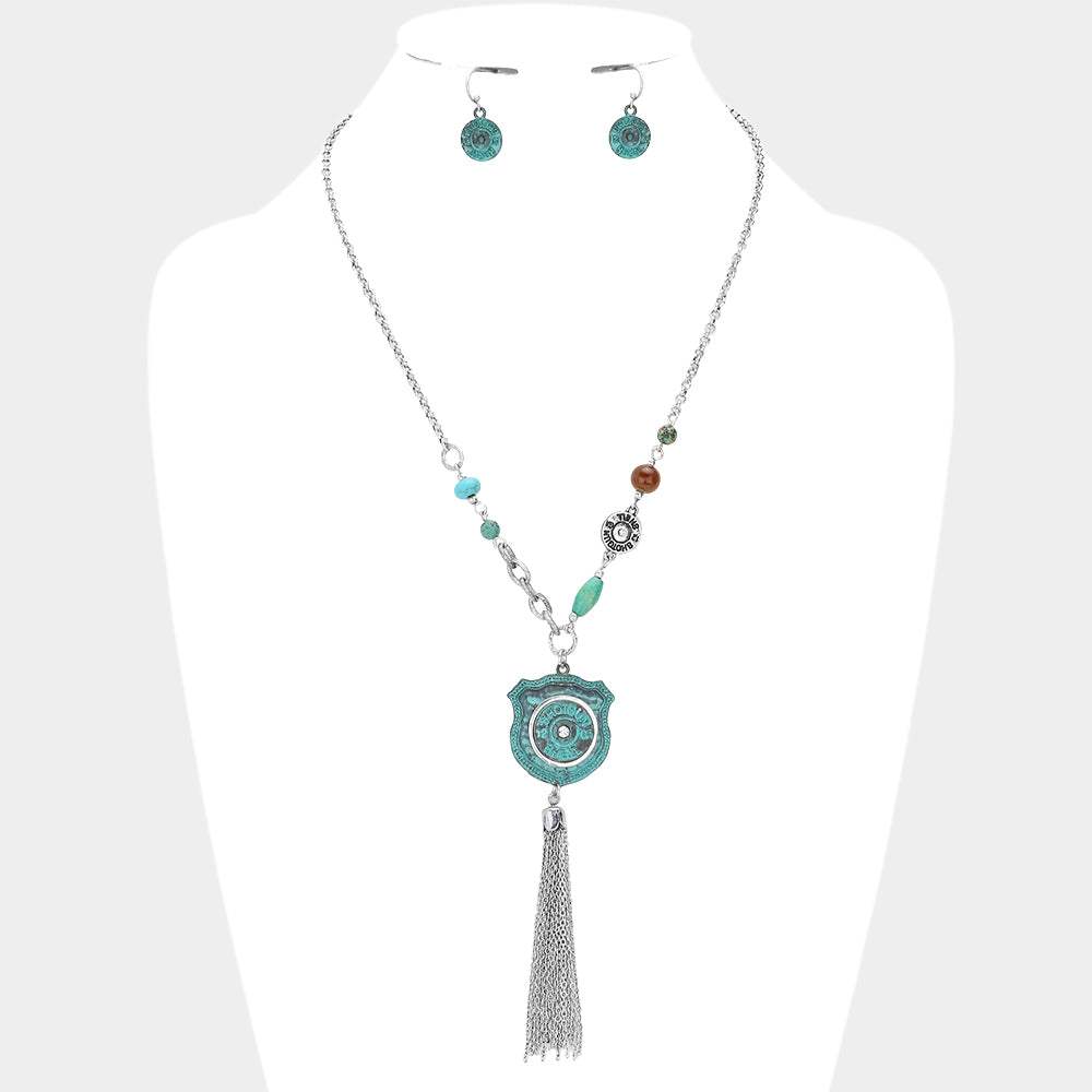 Shotgun Shell Bullet Tassel Pendant Necklace - Madeline Love - Flyclothing LLC